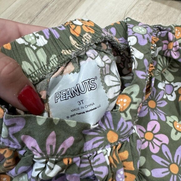 Kids Peanuts Floral 2 Piece Set Multicolor Size 3T - Picture 3 of 9